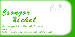 csongor michel business card